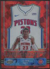 Jaden Ivey [Red Cracked Ice] #27 Basketball Cards 2022 Panini Contenders Optic Uniformity Prices