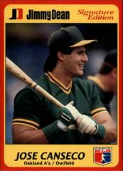 Jose Canseco #19 Baseball Cards 1991 Jimmy Dean Prices