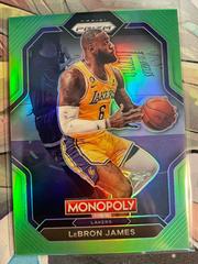 LeBron James [Neon Green] Basketball Cards 2022 Panini Prizm Monopoly Prices
