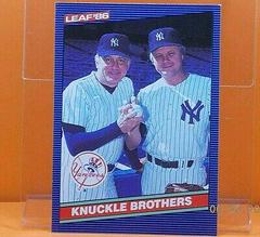 Knuckle Brothers [Phil & Joe Niekro] Baseball Cards 1986 Leaf Prices