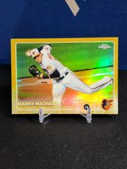 Manny Machado [Gold Refractor] #42 Baseball Cards 2015 Topps Chrome Prices