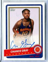 Chance Gray Basketball Cards 2022 Topps Chrome McDonald's All-American Paper Autographs Prices