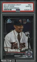 Royce Lewis [Press Conference] Baseball Cards 2017 Bowman Draft Prices