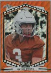 Quinn Ewers [Orange Wave] Football Cards 2022 Leaf Portrait Metal Draft Prices