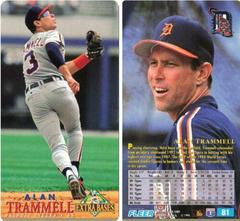 Alan Trammell #81 Baseball Cards 1994 Fleer Extra Bases Prices