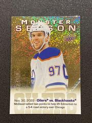 Connor McDavid [Gold] Hockey Cards 2023 Upper Deck Monster Season Prices