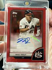 Mike Trout [Red Hot] #AV-MT Baseball Cards 2023 Topps World Classic Autographs Prices