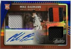 Mike Baumann [Spectrum Blue] Baseball Cards 2022 Panini Absolute Tools of the Trade 3 Swatch Signatures Prices