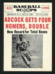 Adcock Gets Four [Homers, Double] #433 Baseball Cards 1961 NU Card Scoops Prices
