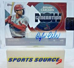 Dylan Carlson #GNA-DC Baseball Cards 2022 Topps Clearly Authentic Generation Now Autographs Prices