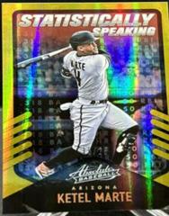 Ketel Marte [Spectrum Gold] #SS-10 Baseball Cards 2022 Panini Absolute Statistically Speaking Prices