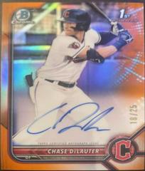Chase DeLauter [Orange] #CDA-CD Baseball Cards 2022 Bowman Draft Chrome Autographs Prices