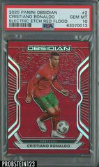 Cristiano Ronaldo [Red Flood] Soccer Cards 2020 Panini Obsidian Prices