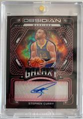 Stephen Curry [Red] Basketball Cards 2021 Panini Obsidian Galaxy Autographs Prices