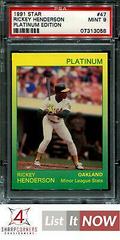 Rickey Henderson #47 Baseball Cards 1991 Star Platinum Edition Prices