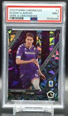 Dusan Vlahovic [Cracked Ice] #3 Soccer Cards 2020 Panini Chronicles Serie A Prices