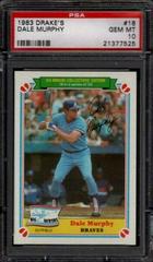 Dale Murphy Baseball Cards 1983 Drake's Prices