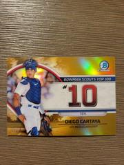 Diego Cartaya [Gold] Baseball Cards 2023 Bowman Scouts Top 100 Prices