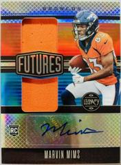 Marvin Mims #FDA-20 Football Cards 2023 Panini Legacy Futures Dual Patch Autographs Prices