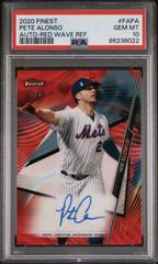 Pete Alonso [Orange Wave Refractor] #FA-PA Baseball Cards 2020 Topps Finest Autographs Prices