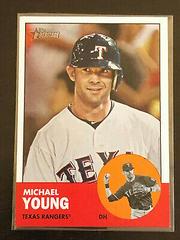 Michael Young #373 Baseball Cards 2012 Topps Heritage Prices
