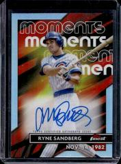 Ryne Sandberg #FMA-RS Baseball Cards 2023 Topps Finest Moments Autographs Prices