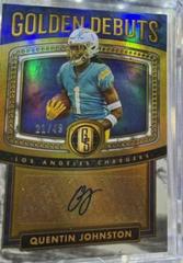 Quentin Johnston [White Gold] #GD-8 Football Cards 2023 Panini Gold Standard Golden Debuts Autographs Prices