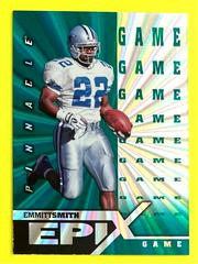 Emmitt Smith [Game Emerald] #E1 Football Cards 1997 Pinnacle Epix Prices