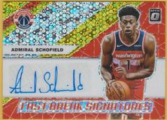 Admiral Schofield [Gold] Basketball Cards 2019 Panini Donruss Optic Fast Break Signatures Prices