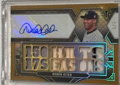Derek Jeter [Gold] #TTAR-DJ1 Baseball Cards 2022 Topps Triple Threads Autograph Relic Prices