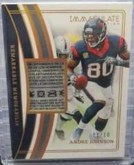 Andre Johnson [Gold] #34 Football Cards 2023 Panini Immaculate Remarkable Memorabilia Prices