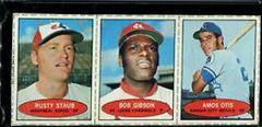 Amos Otis, Bob Gibson, Rusty Staub [Hand Cut Panel] Baseball Cards 1971 Bazooka No Number Prices