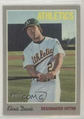 Khris Davis #13 Baseball Cards 2019 Topps Heritage 1970 Cloth Stickers Prices