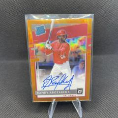 Randy Arozarena [Orange] Baseball Cards 2020 Panini Donruss Optic Rated Rookies Signatures Prices
