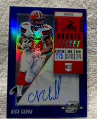 Nick Chubb [Autograph Blue] #113 Football Cards 2018 Panini Contenders Optic Prices