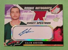 Calen Addison [Spectrum] Hockey Cards 2021 SPx Rookie Auto Jersey Prices