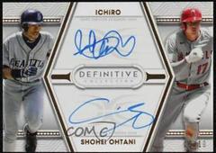Shohei Ohtani, Ichiro [Green] #DAC-IO Baseball Cards 2022 Topps Definitive Dual Autograph Collection Prices