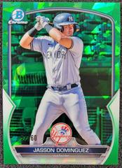 Jasson Dominguez [Sapphire Green] Baseball Cards 2023 Bowman Chrome Prospects Prices
