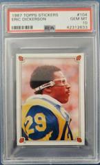 Eric Dickerson #104 Football Cards 1987 Topps Stickers Prices