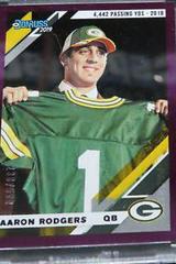 Aaron Rodgers [Season Stat Line] #98V Football Cards 2019 Donruss Prices