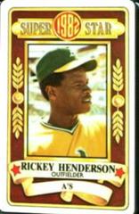 Rickey Henderson Baseball Cards 1982 Perma Graphics Super Star Credit Cards Prices
