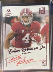 Brian Robinson Jr. [Red] #YSV-BRO Football Cards 2022 Panini Luminance Year One Signatures Variations Prices