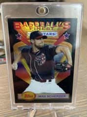 Max Scherzer [Black Refractor] #95 Baseball Cards 2020 Topps Finest Flashbacks Prices