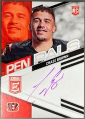 Chase Brown [Purple Ink] #PPCB Football Cards 2023 Panini Donruss Elite Pen Pals Autographs Prices