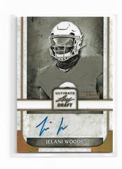 Jelani Woods [Gold Spectrum] Football Cards 2022 Leaf Ultimate Draft Portrait Autographs Prices