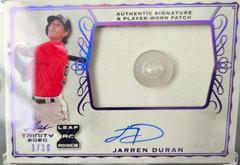 Jarren Duran [Purple] #PA-JD3 Baseball Cards 2020 Leaf Trinity Patch Autographs Prices