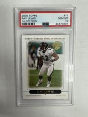 Ray Lewis [1st Edition] #11 Football Cards 2005 Topps Prices