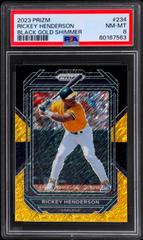 Rickey Henderson [Black Gold Shimmer] #234 Baseball Cards 2023 Panini Prizm Prices