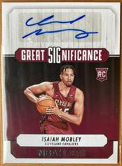 Isaiah Mobley Basketball Cards 2022 Panini Hoops Great SIGnificance Autographs Prices