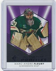 Marc Andre Fleury [Purple] Hockey Cards 2022 SP Authentic Profiles Prices